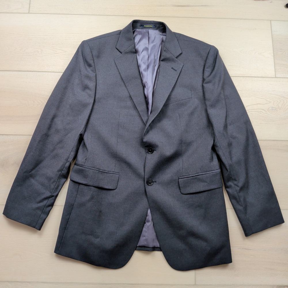 Charles Tyrwhitt Slim Fit Blazer Mens 40R Super 110s Wool Charcoal Grey Jacket